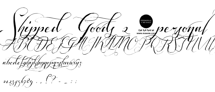 Shipped Goods 2 (Personal Use) font